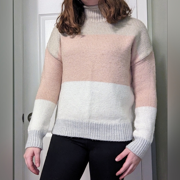 Gap Stripe Mockneck Pullover Sweater in Wool-Blend | Size XS/S - Picture 5 of 12